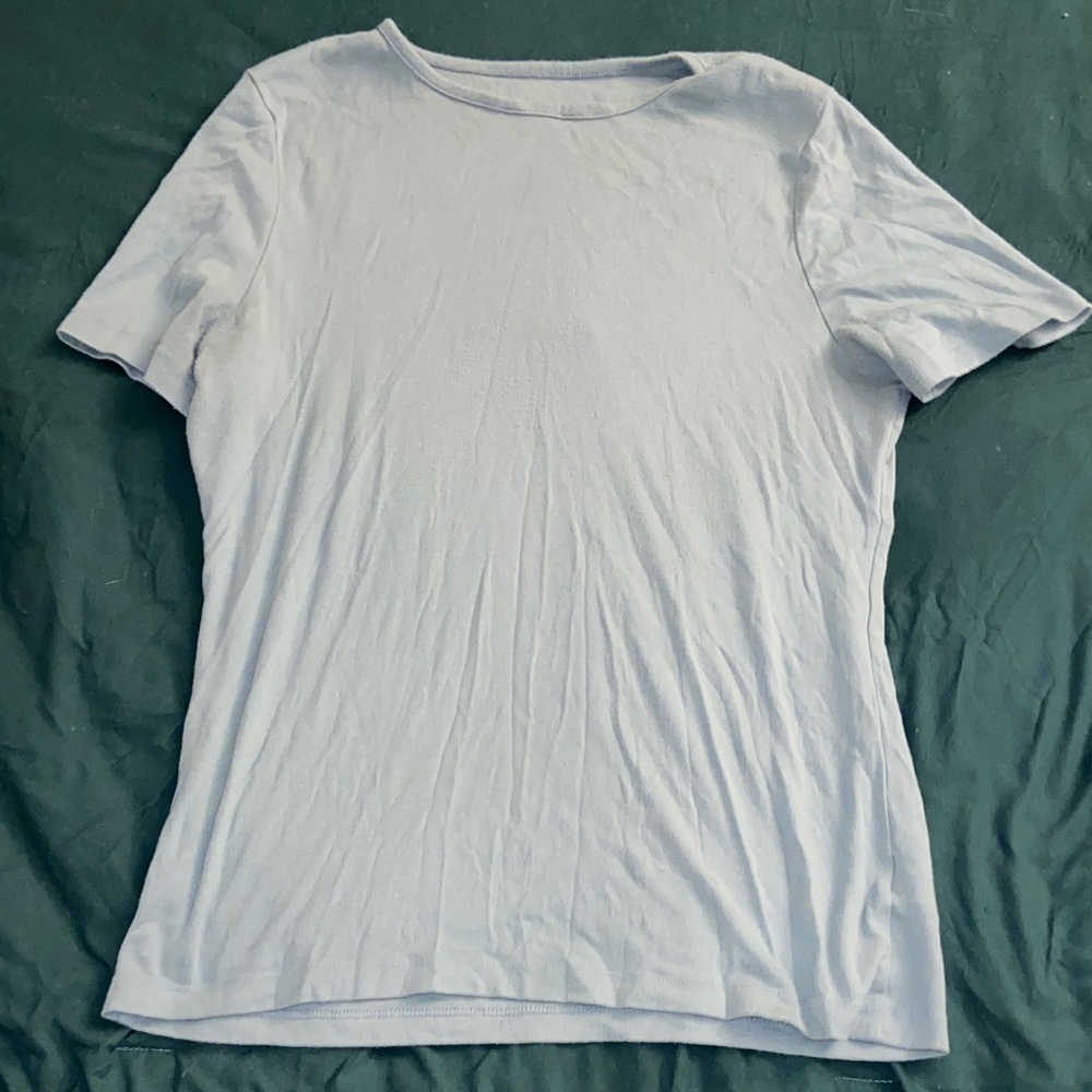 Light Blue Basic Crew Neck Tee